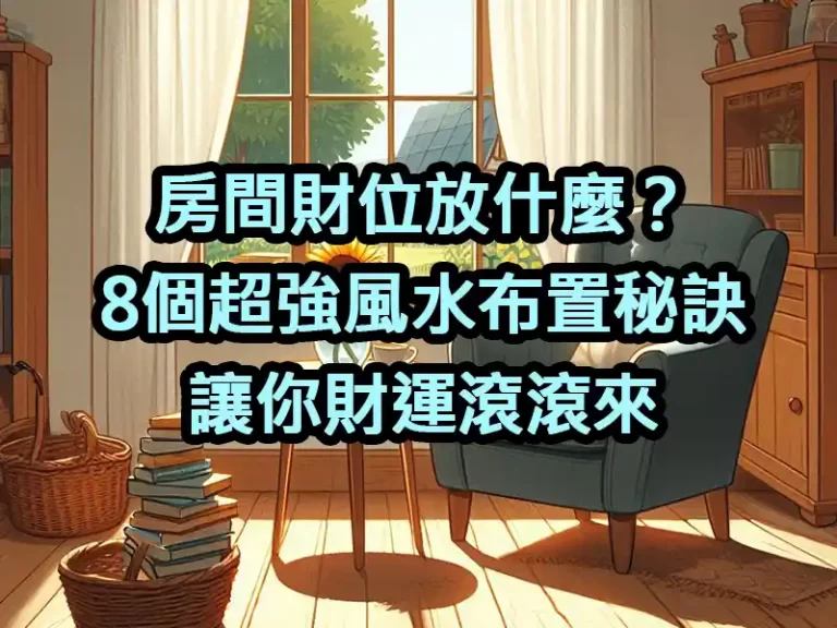 房間財位放什麼？8個超強風水布置秘訣讓你財運滾滾來