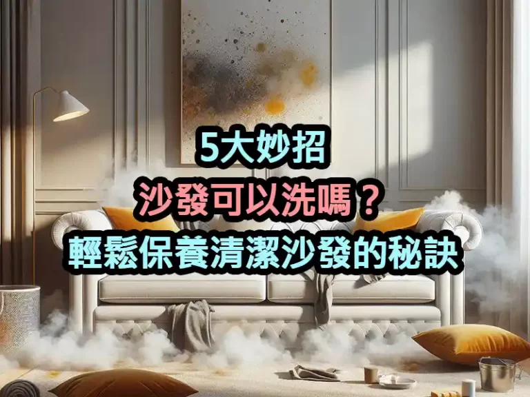 5大妙招：沙發可以洗嗎？輕鬆保養清潔沙發的秘訣