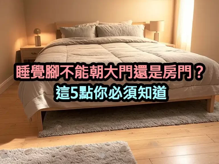 睡覺腳不能朝大門還是房門？這5點你必須知道