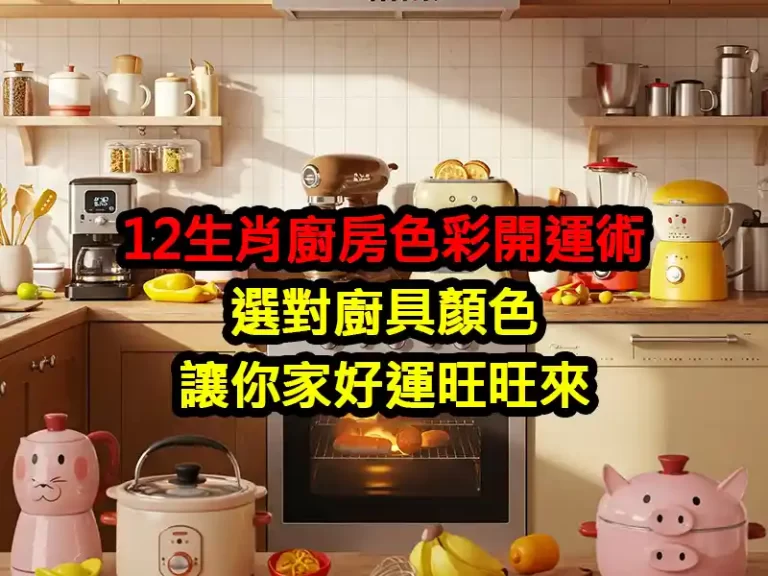 12生肖廚房色彩開運術：選對廚具顏色，讓你家好運旺旺來