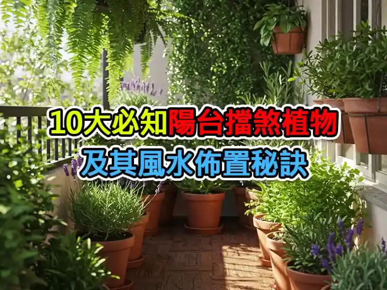 10大必知陽台擋煞植物及其風水佈置秘訣