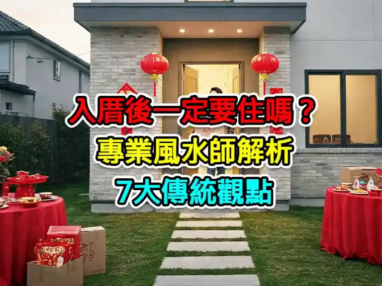入厝後一定要住嗎？專業風水師解析7大傳統觀點