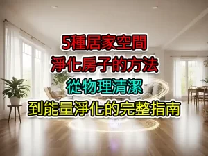 5種居家空間淨化房子的方法：從物理清潔到能量淨化的完整指南