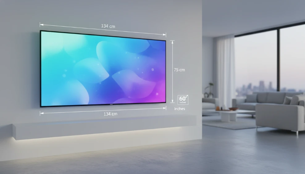 60吋電視尺寸長寬公分 專業視覺圖