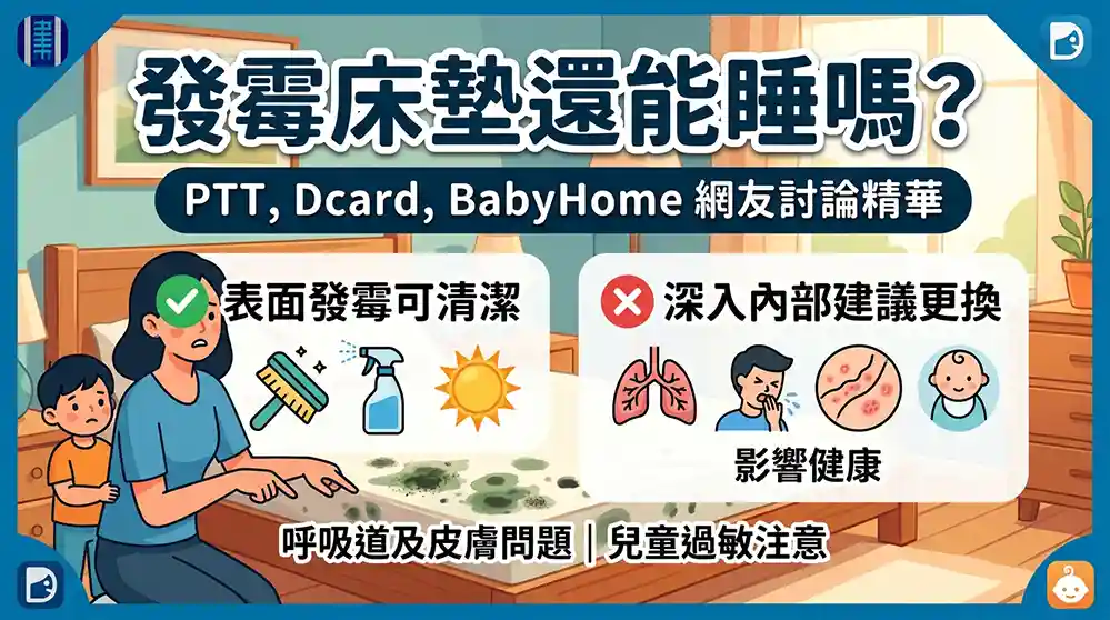 床墊發霉還能用嗎？PTT、Dcard、BabyHome 網友真實經驗