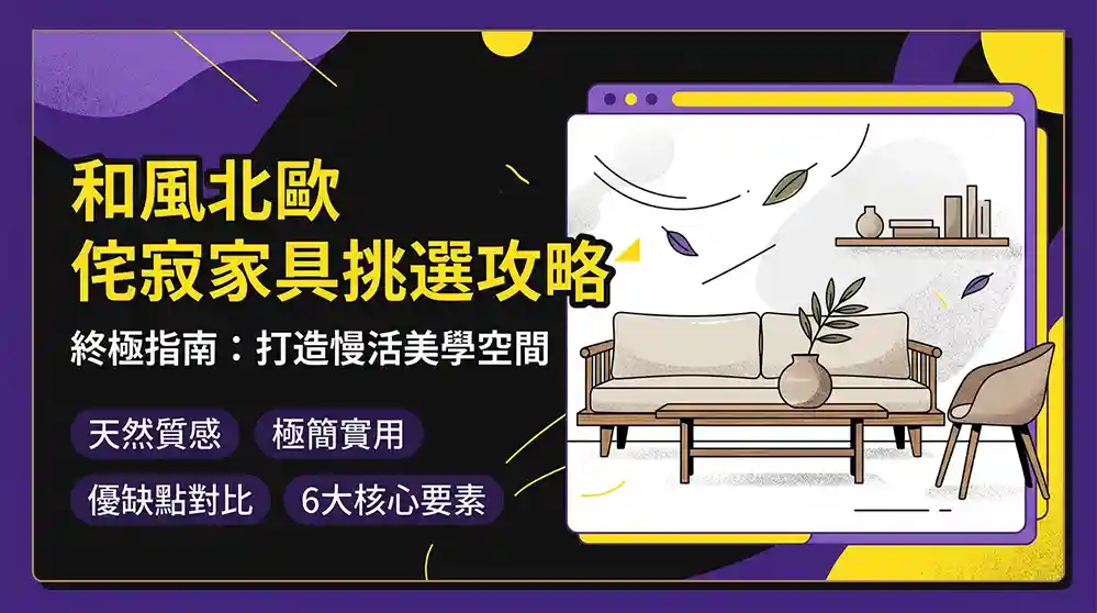 侘寂風家具挑選:打造北歐Japandi慢活美學的終極指南