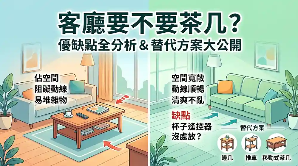 客廳不擺茶几可以嗎？放與不放的優缺點完整分析