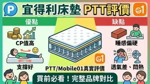 宜得利床墊評價PTT：真實試躺心得與多品牌完整比較