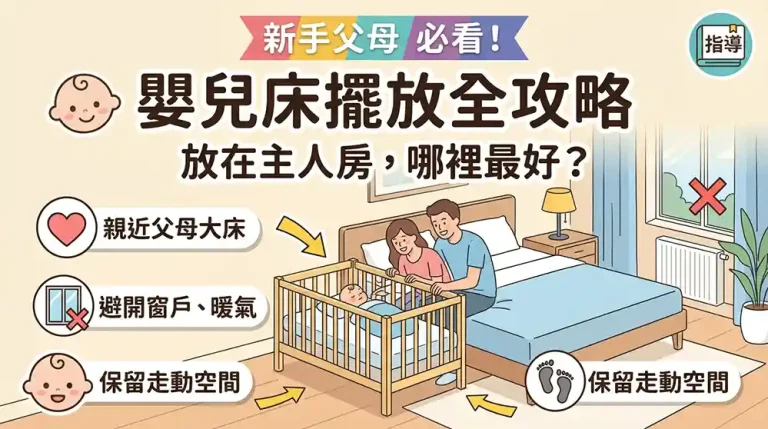 嬰兒床放在主臥哪個位置最好？新手爸媽必看的完整擺放攻略
