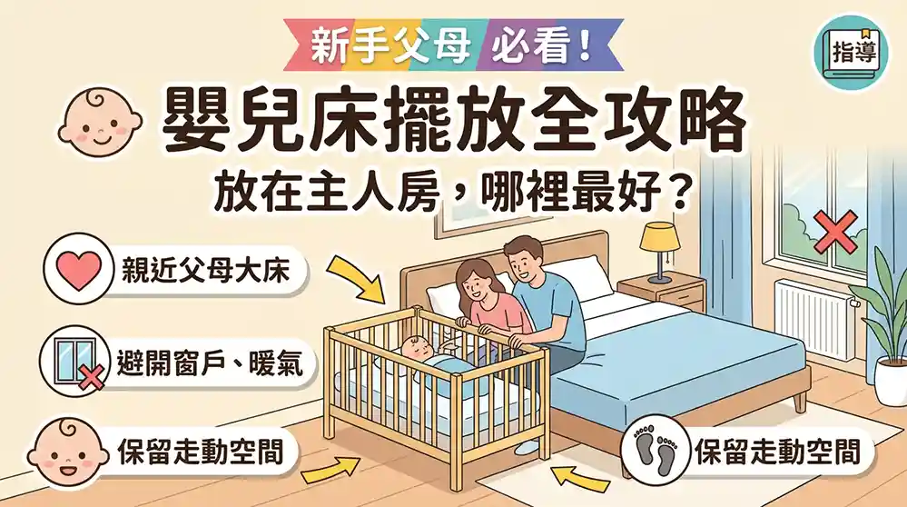 嬰兒床放在主臥哪個位置最好？新手爸媽必看的完整擺放攻略
