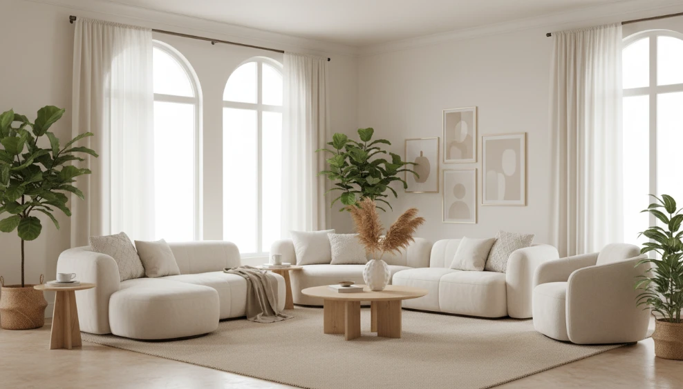 奶油風客廳佈置指南 專業視覺圖