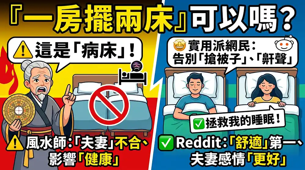 一個房間可以放兩張床嗎？Reddit網友與風水師告訴你真相